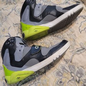 Addidas Mid Tops men's 11 grey/lime PRICE DROP!